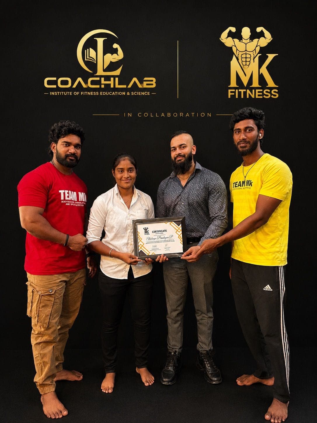 Certificate presentation to a CoachLab student at the close of a program.